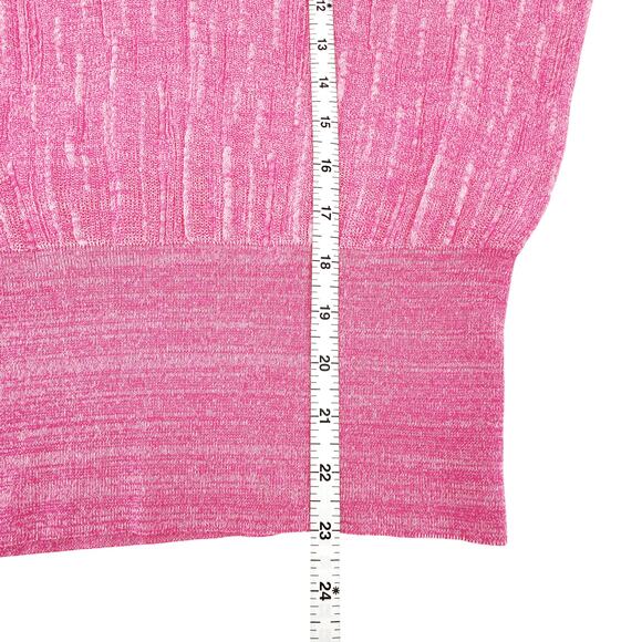 RACHEL COMEY Amares Crinkle Knit Top Sweater in Pink Marled S - Picture 11 of 12